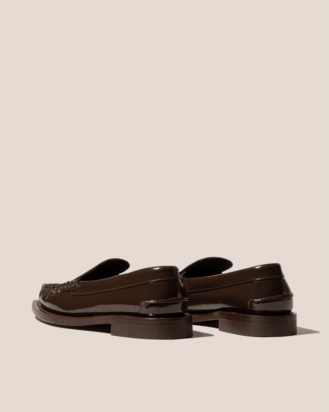 Hereu Loafers | SINEU GLOSSY - Interlaced-detail Slip-on Loafer - Women
