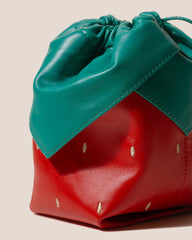 Hereu Mini Bags | DUIXA - Strawberry-Shaped Leather Drawstring Bag - Women
