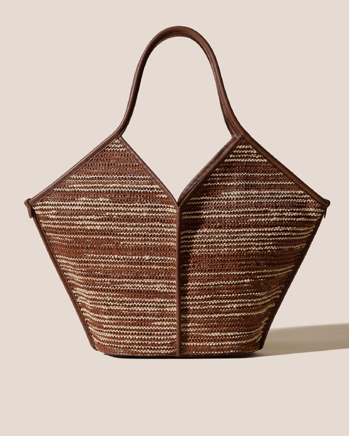 Hereu Shoulder Bags | CALELLA RAFFIA BICOLOUR - Leather-trimmed Tote Bag - Women/Men
