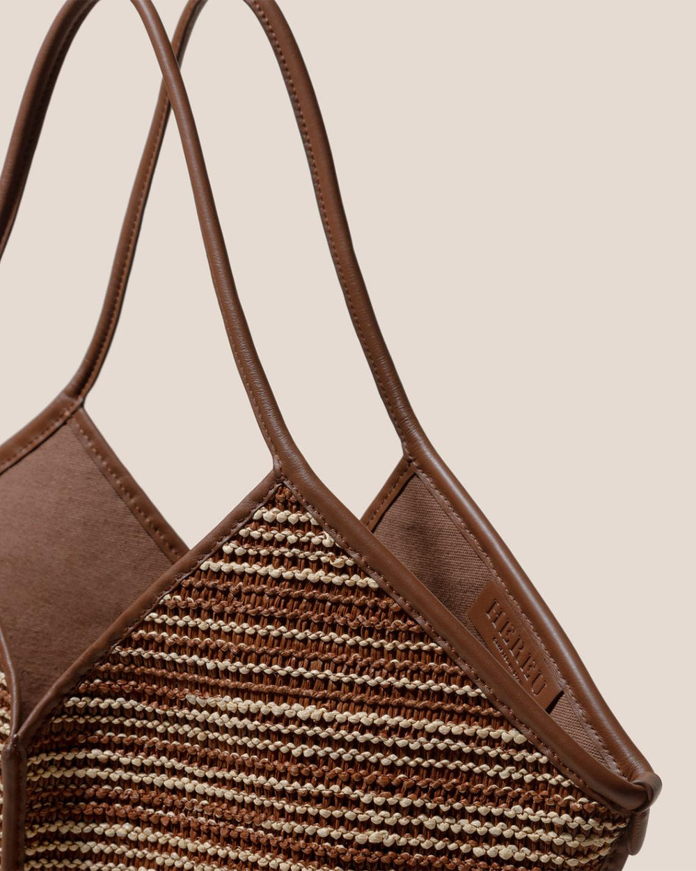 Hereu Shoulder Bags | CALELLA RAFFIA BICOLOUR - Leather-trimmed Tote Bag - Women/Men