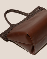 Hereu Shoulder Bags | ELMA L - Braided Top Big Shoulder Bag - Women/Men