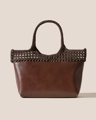 Hereu Shoulder Bags | ELMA L - Braided Top Big Shoulder Bag - Women/Men