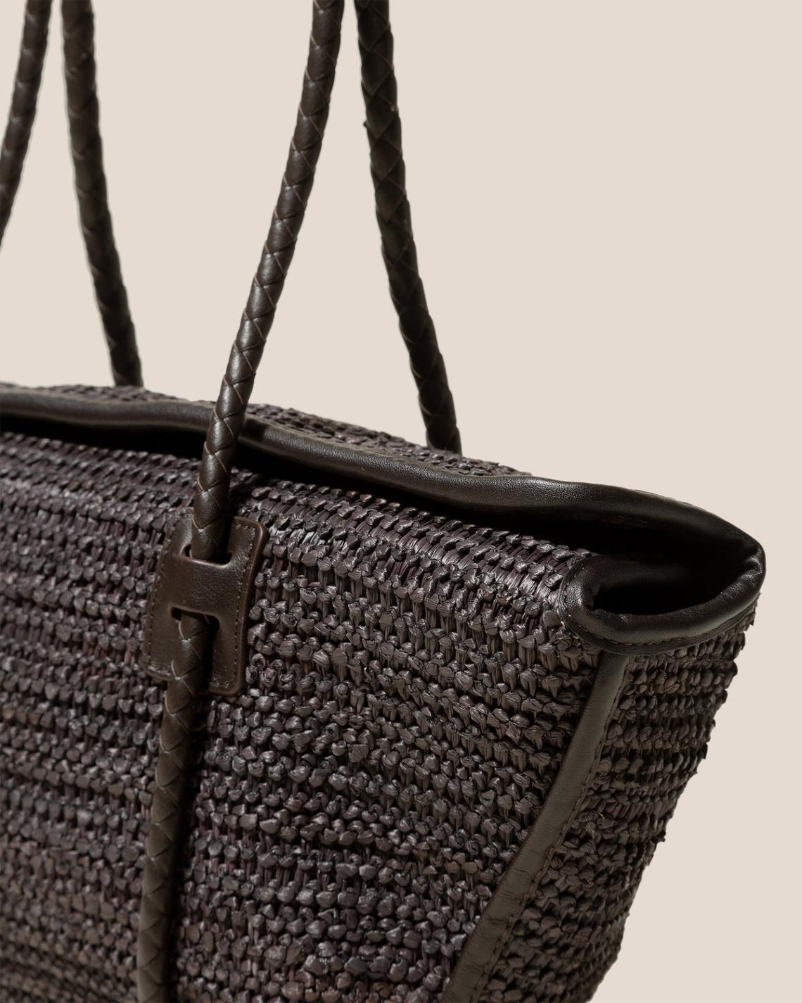 Hereu Shoulder Bags | FORNA RAFFIA - Leather Framed Shoulder Bag - Women