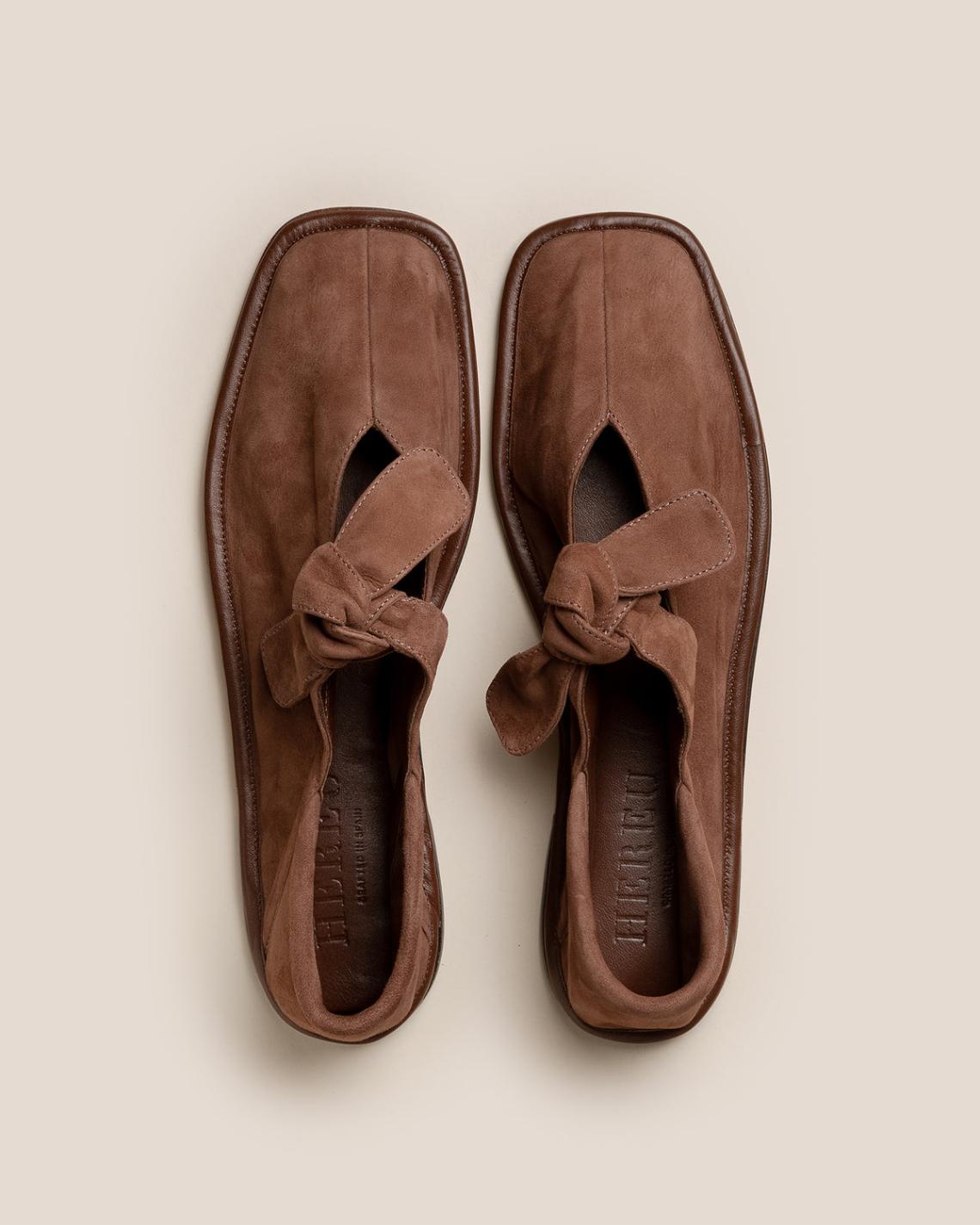 Hereu Soft Shoes | LLASADA SUEDE - Front-Knot Pump - Women