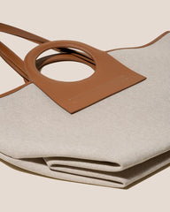 Hereu Tote Bags | CALA L - Leather-trimmed Canvas Tote Bag - Women/Men