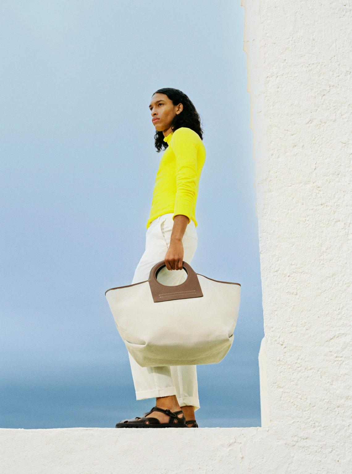 Hereu Tote Bags | CALA L - Leather-trimmed Canvas Tote Bag - Women/Men