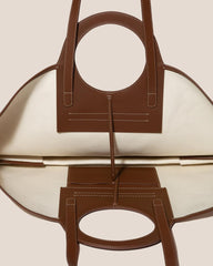 Hereu Tote Bags | CALA S - Leather-trimmed Canvas Tote Bag - Women/Men