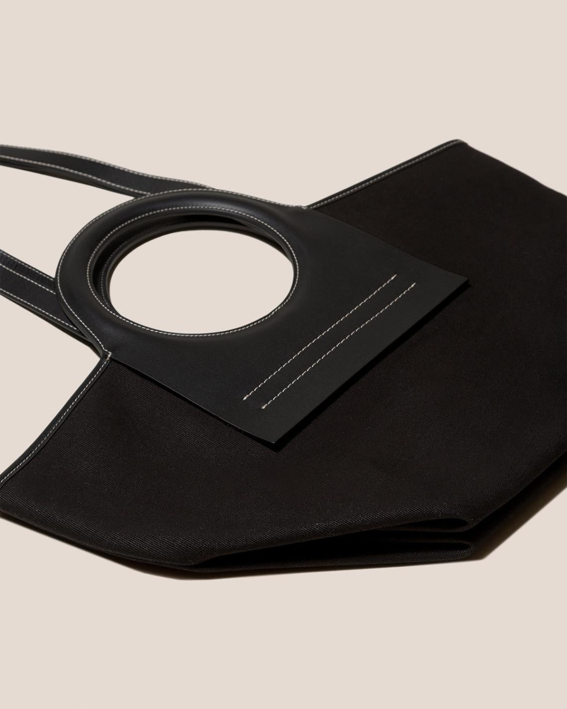 Hereu Tote Bags | CALA S - Leather-trimmed Canvas Tote Bag - Women/Men