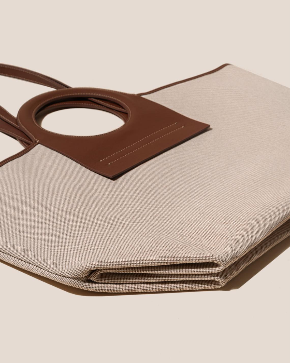 Hereu Tote Bags | CALA S - Leather-trimmed Canvas Tote Bag - Women/Men