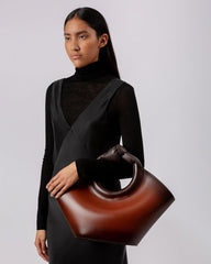Hereu Tote Bags | CASTELL AIRBRUSHED - Knotted-handle Leather Tote Bag - Women