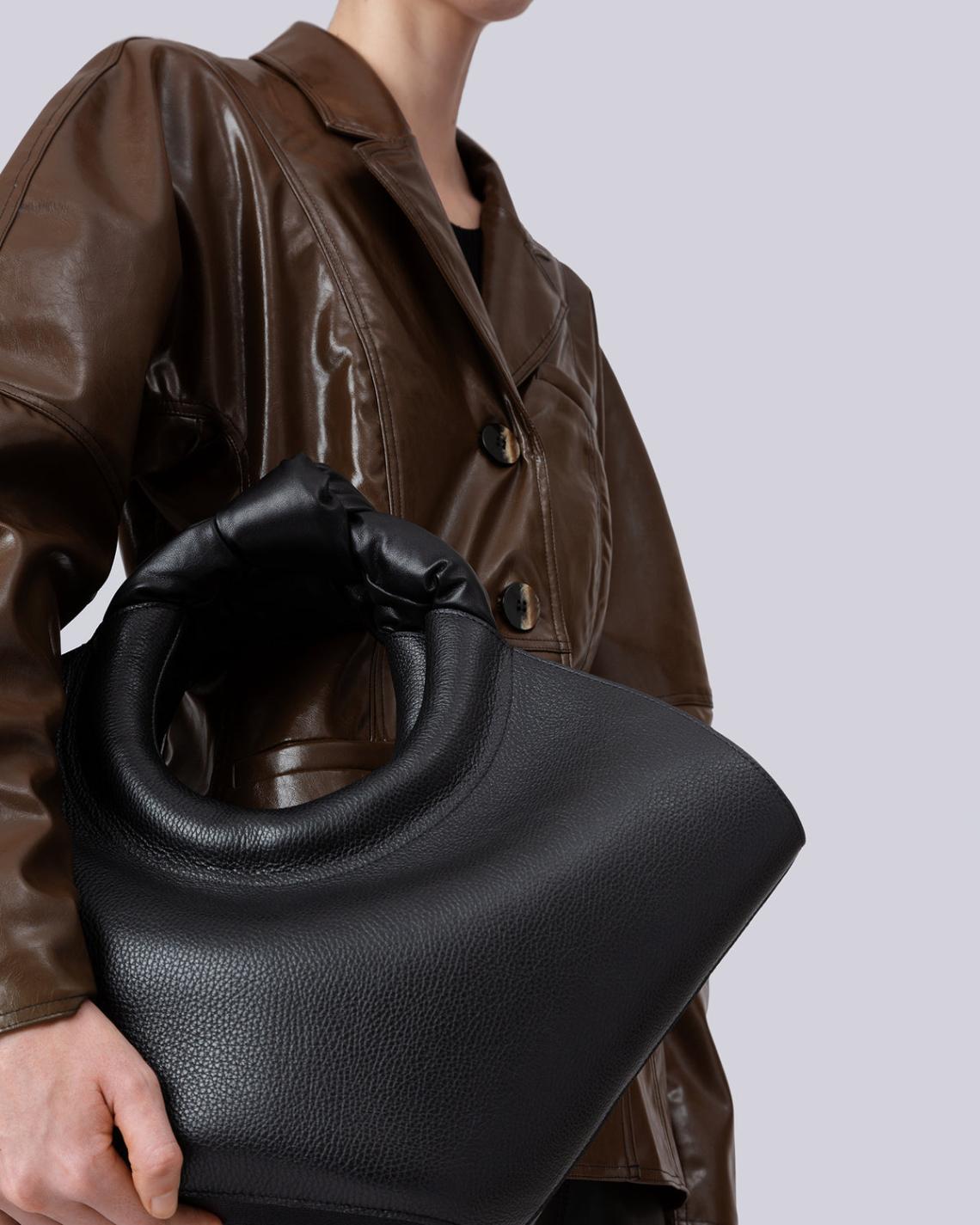 Hereu Tote Bags | CASTELL GRAINY - Knotted-handle Leather Tote Bag - Women