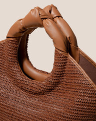 Hereu Tote Bags | CASTELL RAFFIA - Knotted-handle Tote Bag - Women