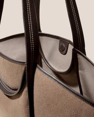 Hereu Tote Bags | CUBER - Leather-Trimmed Canvas Basket - Women/Men